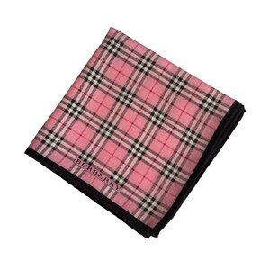 Burberry Pink Check Cotton Scarf